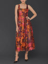 Fall Floral Fit & Flare Maxi Dress in Jardin Print