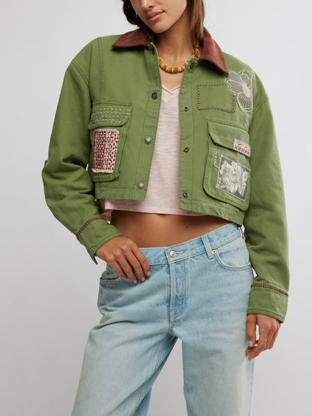 Tini Bit Vest in Olive Cord