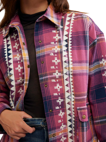 Nordic Chill Shirt Jacket in Painted Hills Berry