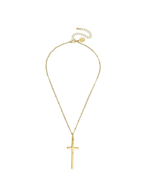 Dainty Tall Cross Necklace