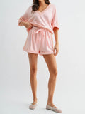 Tried & Trimmed Short Set in Pink