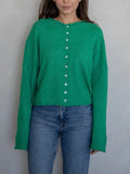 Piper Cardigan in Kelly Green