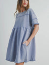 On The Fray Babydoll Dress in Denim