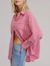 Picnic Club Button Down in Ruby