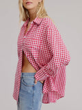 Picnic Club Button Down in Ruby