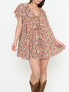 Rosalie Tunic Dress in Rustic Meadow