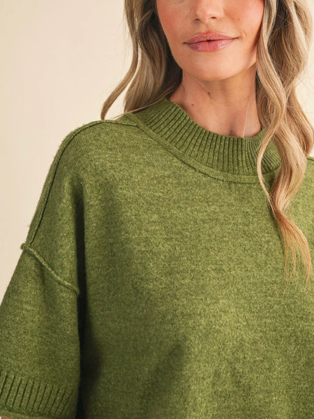 MOCKtauk Sweater in Olive