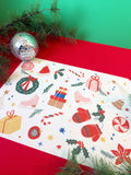 Silicone Baking Mat in Christmas Symbols