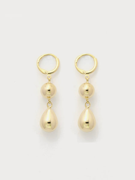 Fringe Chain Earrings in Gold
