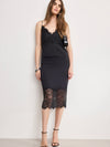 Satin Lace Camisole in Black