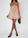 Beverly Bubble Dress in Silver Confetti