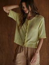 Sweet Summer Cardi Top in Lemon