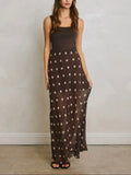 Pull Out All The Dots Skirt in Chocolate
