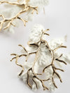 White Coral Earrings