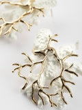 White Coral Earrings