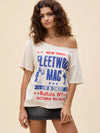 Fleetwood Mac Live in Concert Off The Shoulder Tee in Dirty White