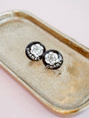 Repurposed CC Black Floral Ollie Studs
