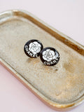 Repurposed CC Black Floral Ollie Studs