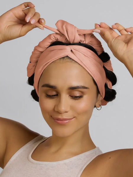 Set & Flow Heatless Curling Headband in Terracotta