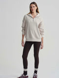 Rhea Half Zip Sweat 2.0 in Chateau Grey & Whitecap Grey