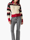 Averia Sweater Jacket in Red Multi