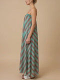 Serafina Stripes Maxi Dress in Multi