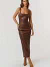 Ready Faux It Dress in Chocolate