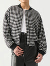 The Truth Is Houndstooth Bomber in Black/White