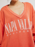 WTF Venice V Neck Graphic in Rose Sienna Combo