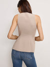 Luxe Suiting Sculpted Vest in Mineral