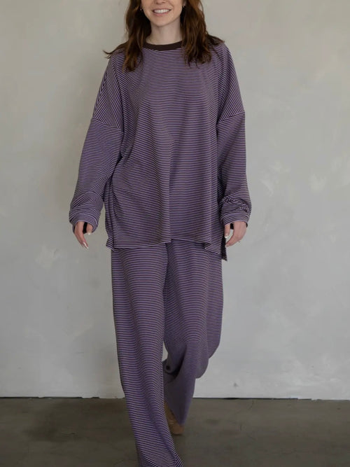 Dani Top in Lavender Stripe