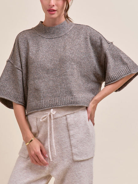 MOCKtauk Will Never Be The Same Sweater in Charcoal Brown