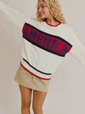 AMERICA Graphic Sweater in White