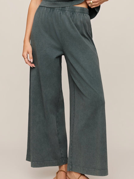 Scout Jersey Crop Flare in Emerald Cove