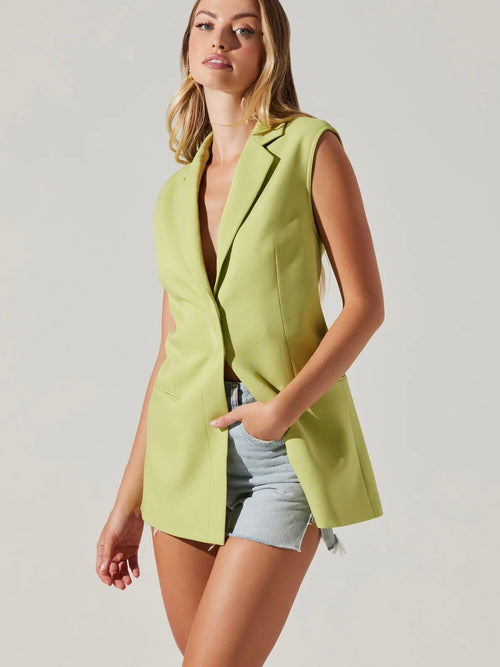 Jordis Vest in Celery