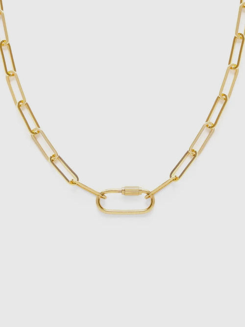 Paperclip Chain Carabiner Necklace