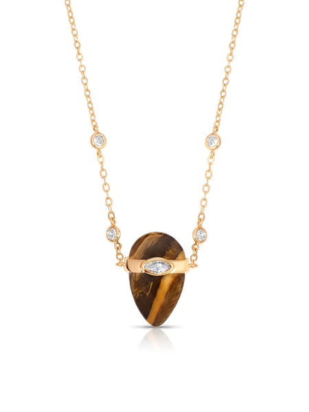 Solstice Necklace in Tiger's Eye