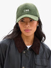 Wool Baseball Hat in Green & Black Petit Ciao