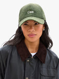 Wool Baseball Hat in Green & Black Petit Ciao