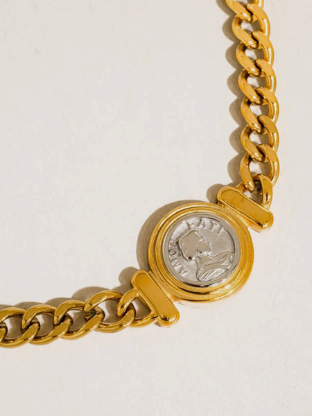 Parisse Coin Pendant Necklace
