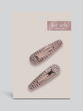 Mini Rhinestone Snap Clips in Rose Gold