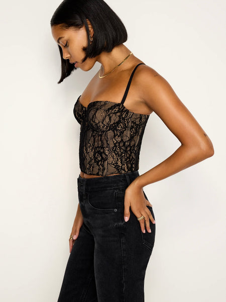 Lace Bustier in Black