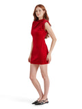 Astoria Dress in Red Velvet