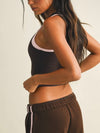 On The Double Layered Tank in Dark Chocolate