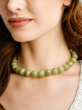 Palmera Beaded Necklace in Matcha Green Quartz