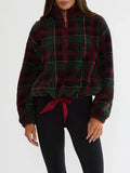 Leona Sherpa Jacket in Pine Hollow Plaid
