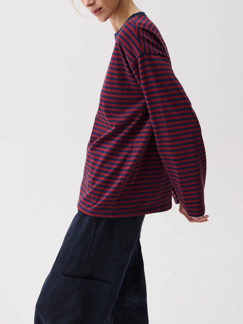 Reena Oversized Tee in Velvet Navy