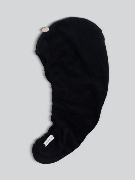 Quick Dry Hair Towel in Eco Black