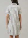 Kamara Stripe Mini Dress in Marshmallow