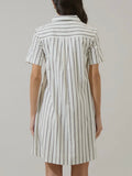 Kamara Stripe Mini Dress in Marhsmallow